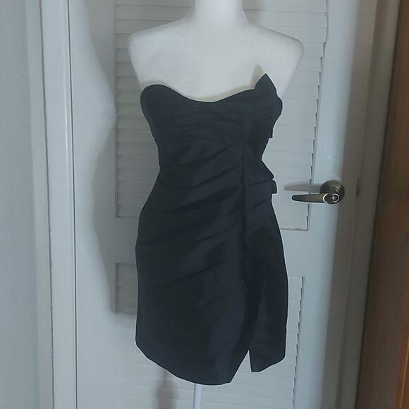 Alezia Admor Black Ruffled Dress S Holiday Party Coquette Girl Retrogirl Glam - Picture 1 of 8